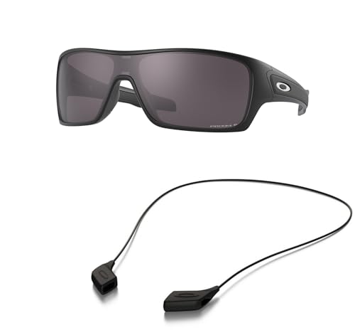 Oakley OO9307 Sunglasses Bundle: OO 9307 TURBINE ROTOR 930728 Matte Black and Large Black leash Accessory kit2