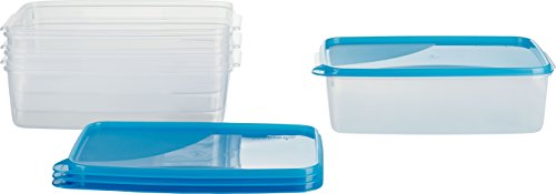 MiraHome lot de 4 boîtes alimentaires boîtes de congélation 3 l rectangulaires qualité...