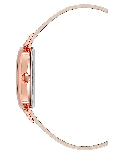 Nine West Women's Saffiano Strap Watch, NW/1856, Blush Pink/Rose Gold