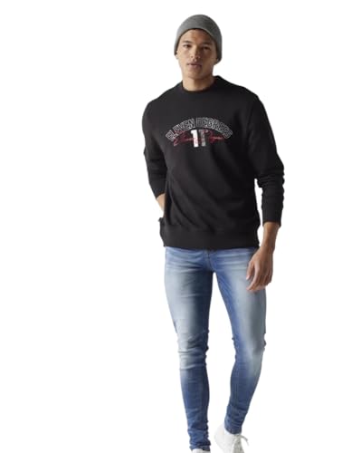 11 Degrees Sudadera Crew Streetwear - Black XL