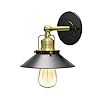 Gatco 1714 modern farmhouse retro single metal sconce matte black brushed brass combowall mounted 1050 h x 7 w light fixture  urban country home decor
