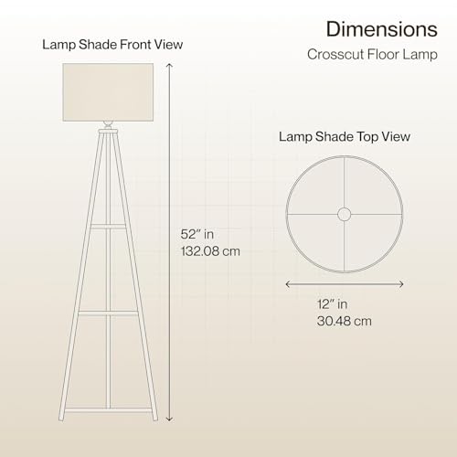 Crosscut Furniture Metal Floor Lamp with 3 Shelves (Farm Petal) LED Bulb Included, Multicolour