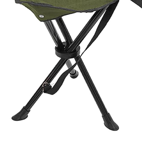 3-Bein Hocker Anglerhocker Klapphocker Campinghocker Falthocker Outdoor Tragegurt max 100Kg Tragbar faltbar Grün – Bild 4