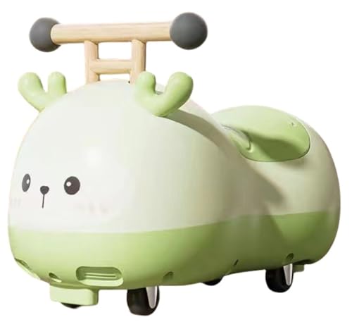 Hidrrdcピーナッツカーはぐるぐる子供1~3歳赤ちゃん1歳赤ちゃん1歳プレゼントローラーローラーおもちゃ ねじれ車です 子どものおもちゃです (グリーンです,きほん 基本 かた 型 です)