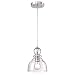 Produktbild 61007 Einflammige Pendelleuchte von Westinghouse Lighting für den Innenbereich, Ausführung in gebürstetem Nickel mit klarem Antikglas