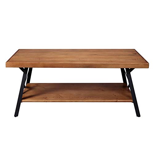 Wood Coffee Table, for Living Room, Balcony Wood Look Accent Furniture