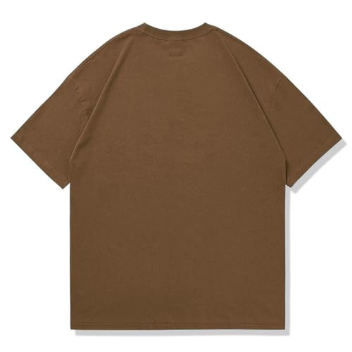 Aelfric Eden Mens 90s Vintage Oversize Shirts Summer Unisex Hipster Printed Casual Tee Streetwear Harajuku Top Tshirt Grey