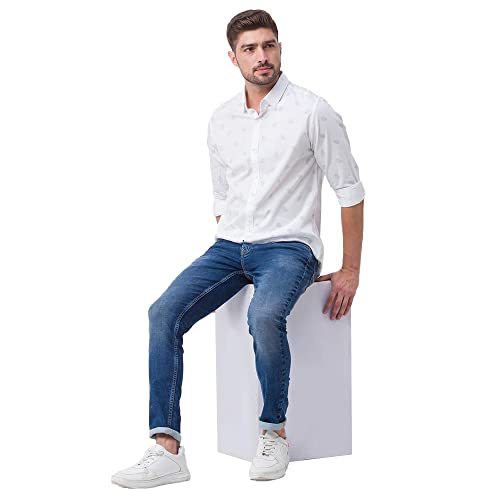 Image of Spykar Men's Printed Slim Fit Shirt