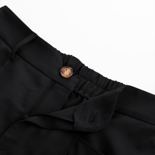 Belle Poque Women's Business Casual Pants High Waisted Wide Leg Work Pants for Women with Pockets4