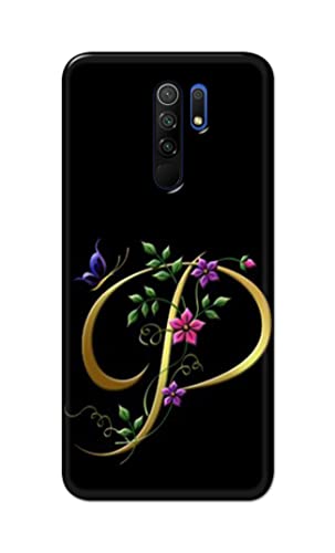 Image of Printed Hard Back Cover Case for Mi Poco M2 | Mi Poco M2 Reloaded Back Cover (Alphabet P) -1803