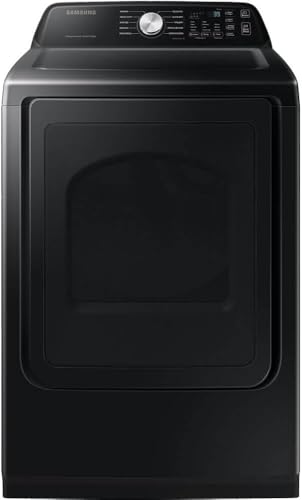 Samsung DVE47CG3500V 7.4 Cu. Ft. Black Top Load High Efficiency Smart Electric Dryer
