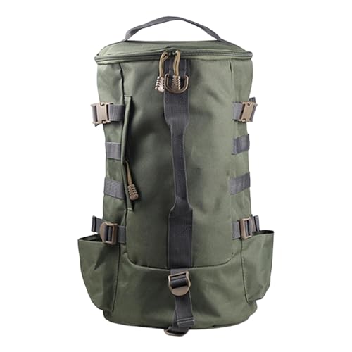 harayaa Mochila cilíndrica para equipamentos de pesca, leve e profissional, ideal para caminhadas e atividades ao ar livre, Verde