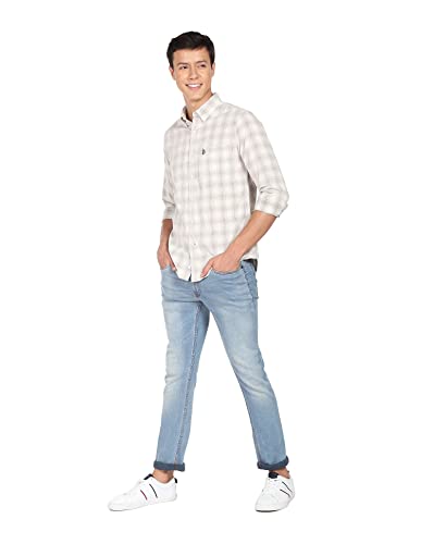 Image of U.S. POLO ASSN. Men Jogging Suit Checkered Tailored Fit Shirt