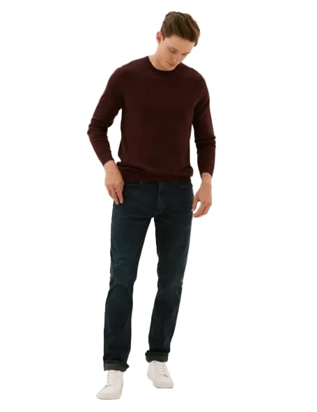Image of Marks & Spencer Mens Light Wash Mid Rise Slim Fit Jeans