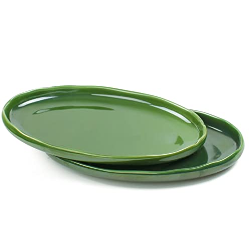 Vicrays Ceramic Serving Platter Tray Extra Large Oval