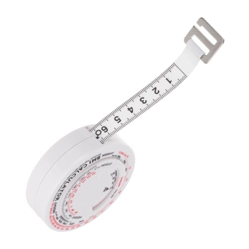 GOOHOCHY Cinta Métrica Corporal Flexible 1,5 m Redonda Para Medir Cintura y Grasa Corporal Calculadora De Imc Herramienta De Medición Portátil Para Fitness y Control De Salud