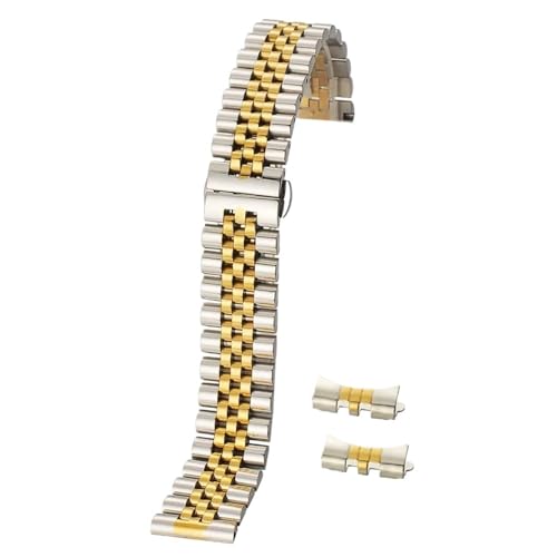 Bracelet de montre en métal en acier inoxydable 12mm 14mm 16mm 18mm 20mm 22mm interface incurvée