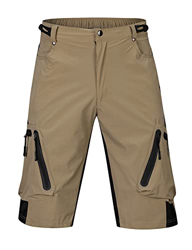 Pantalones ciclismo Bestgift para hombre Khaki L miniatura 1