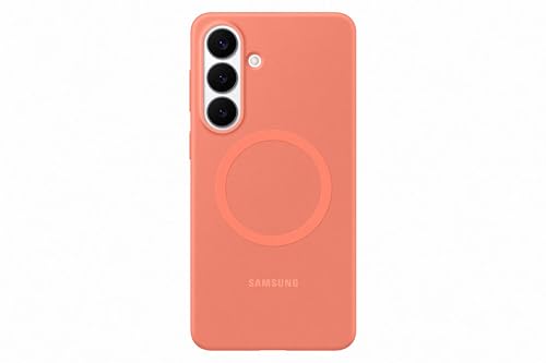 Samsung Galaxy S26+ Coque magnétique en Silicone Rouge Corail