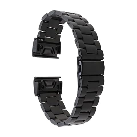 Correa de reloj de acero inoxidable compatible con Garmin Fenix 7X Sapphire Solar / Fenix 7X Solar Cover