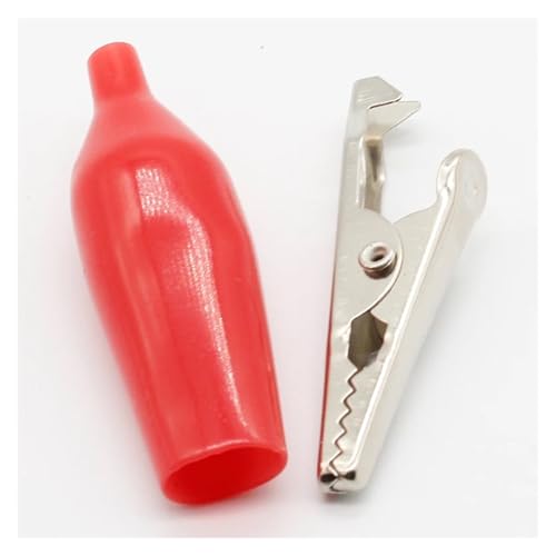 12Pcs Insulation Metal Alligator Clip Electric Test 45MM Lead Colorful Red Black Blue/White Yellow Small Crocodile image 4