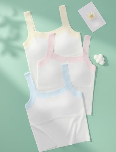 Happy Cherry Training Bras for Girls Seamless Tank Bralette Teen Girl Padded Camisoles Undershirts 7-16 Years2