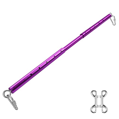 Spreader Bar Kit Adjustable Workout Pilates Bar for Woman Exercise Aluminum Alloy Bar for Home Gyms Tools. (Purple)