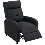 HOMCOM Relaxsessel TV-Sessel mit Leinenoptik Gepolstert 150 kg Schwarz