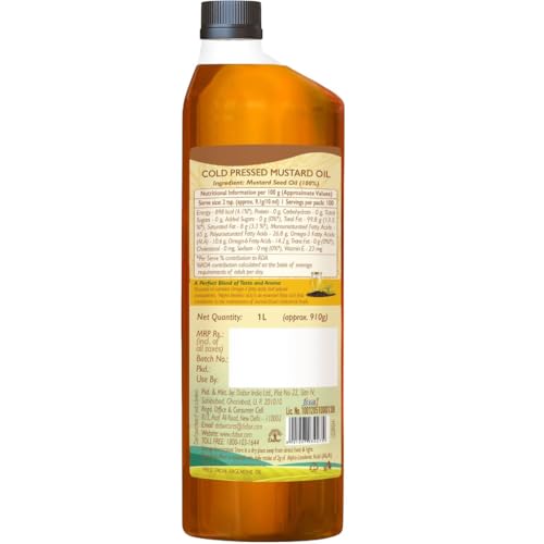 Image of Dabur Cold Pressed Mustard Oil 2L (1l x Pack of 2) + Honey Squeezy Pack - 800g (400g x 2) | Goodness of Omega 3 PUFA & Perfect blend of Taste & Aroma | Dabur Honey - Natural Immunity Booster