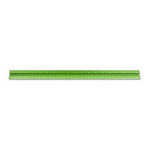 Image of Alumicolor Aluminum Engineer Solid Drafting Scale, 12IN, Green