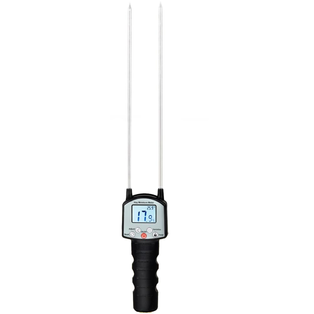 Nondk Dual Probe Hay Moisture Tester,With Automatic Temperature Compensation Forage Tester For Alfalfa,Bales