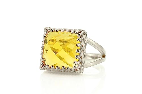 Anillo Citrino   Piedra Natal de Noviembre   Anillo de Plata   Anillo de Piedras Semipreciosas   Anillo Familiar Personalizado