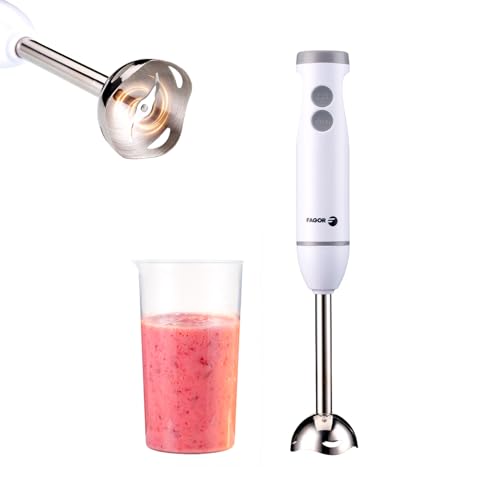 FAGOR Divamix Wish Batidora de Mano, 1000W, Velocidad Única + Turbo, Vaso 700ml, Diseño Ergonómico, Fácil Limpieza, Potente y Versátil