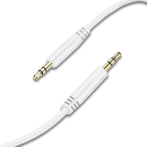 Replacement Beats Headset Cord, 3.5mm Male to 3.5mm Male Audio Cable, White
