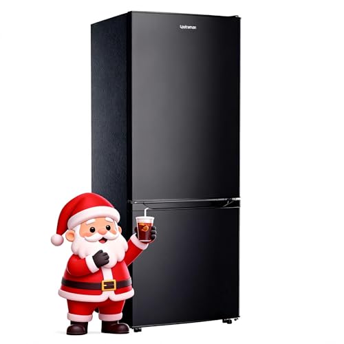 Image of Upstreman 7.1 Cu.Ft Refrigerator with Bottom Freezer, Apartment Fridge with Freezer, Energy-efficient, Large Capacity, Adjustable Thermostat, Refrigerator for Apartment, Kitchen, Dorm(BM71)