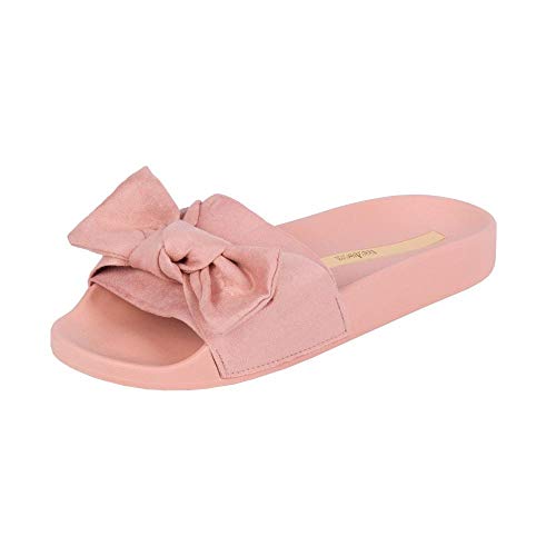 Slide Moleca Com Laço Rosa 34