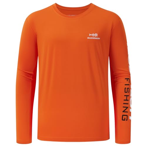 Image of BASSDASH Fishing T Shirts for Men UV Sun Protection UPF 50+ Long Sleeve Tee T-Shirt