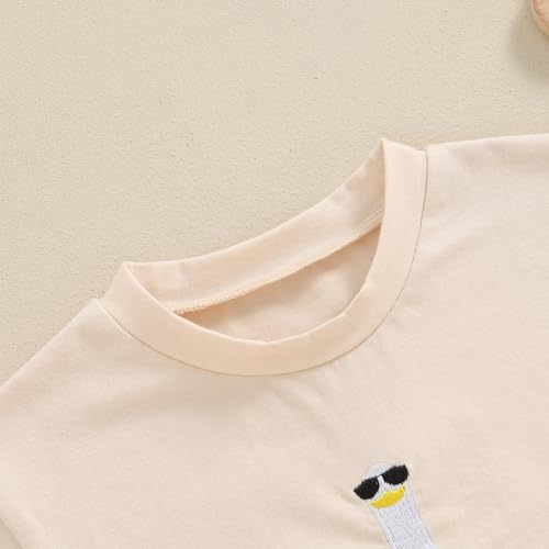 Newborn Baby Boy Girl Bubble Romper Silly Goose Short Sleeve Oversized Bodysuit Infant Farm Animal Summer Outfit4