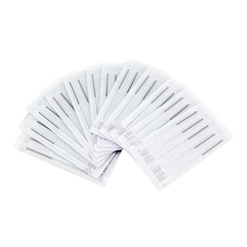 ZHONGYAN TAIHE Aguja desechable estéril Aguja de esterilización para masaje de belleza para aliviar el dolor Paquete de 100 (0.25mm*15mm)