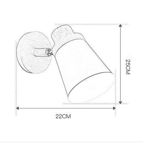Luz de lavado de madera de pared nórdica E27 para iluminación interior de casa 2