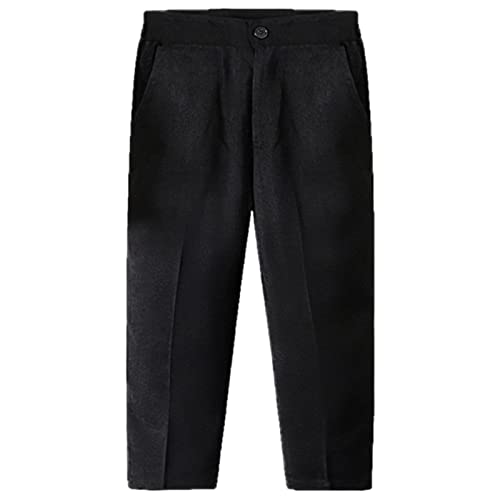 Image of amropi Boy Tuxedo Outfit 5-Piece Long Sleeve Bow-Tie Shirt and Suspender Pants Set for Age 1-13 Years