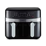 Tower T17088 Vortx 9L Dual Basket Air Fryer with Smart Finish, 2600W, Black