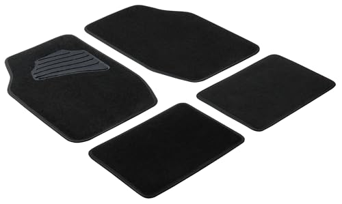 Tapis de voiture universels noirs WALSER Matrix pour voyager en famille et au quotidien