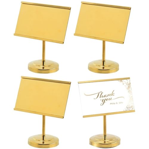 Support de porte-cartes acier inoxydable stable pour menu de table de mariage - 2
