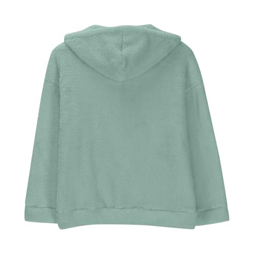 Girls Fleece Jacket with Pocket Youth Long Sleeve Hooded Sherpa Zip up Hoodie Fall Fashion Outwear Cute Kids Clothes4