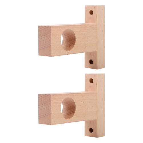 Staffa di montaggio a soffitto per aste per tende: realizzata in materiale di legno durevole, resistente e .