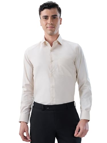 Image of Park Avenue Men Modern Slim Fit Structure Pattern Cotton Polyester Blend Semi Cutaway Collar Full Sleeve Formal Shirt