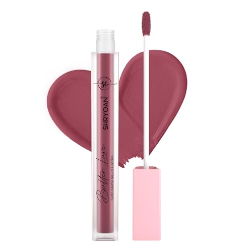 Image of Shryoan Butter Luxe Satin Matte Liquid Lipstick | Ultra Pigmented, Long-Lasting, Non-Transfer Formula, Smooth Lip Color, Weightless Finish, Silky Matte Finish (6ml) (Shade 04, Shade 04)