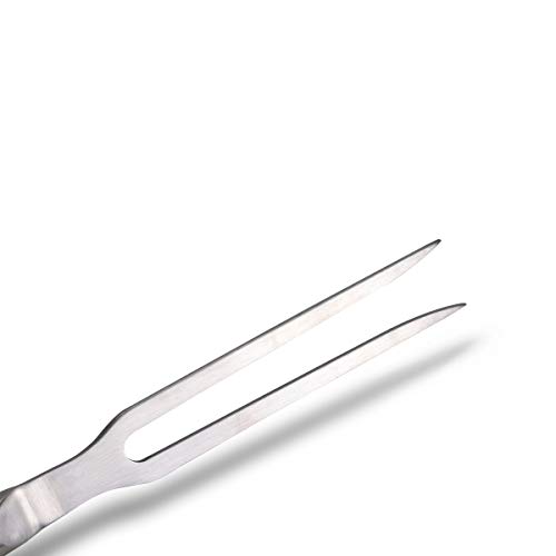 GuDoQi Carving Fork Stainless Steel Meat Fork 10 Inch Barbecue Fork Anti-Slip Long Handle Cooking Tool Utensil Set for Pork Turkey Chicken Beef