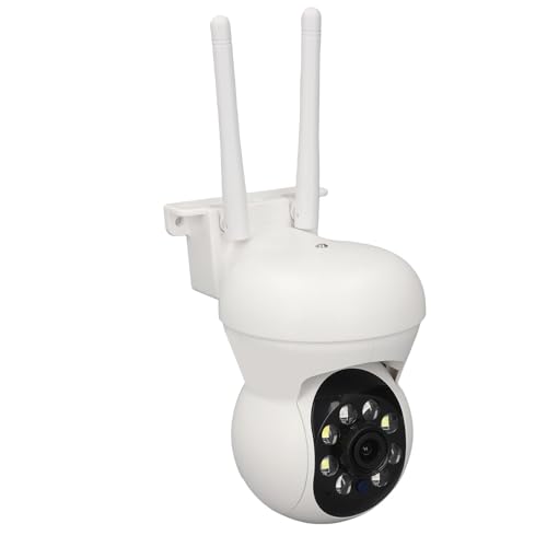 VBESTLIFE CAMéra de sécurité Extérieure PAN Tilt, 1080p CAMéra IP WiFi, CAM de Surveillance en Dôme, Audio Bidirectionnel, Détection de Mouvement, Vision Nocturne, IP66 Proof de l'eau